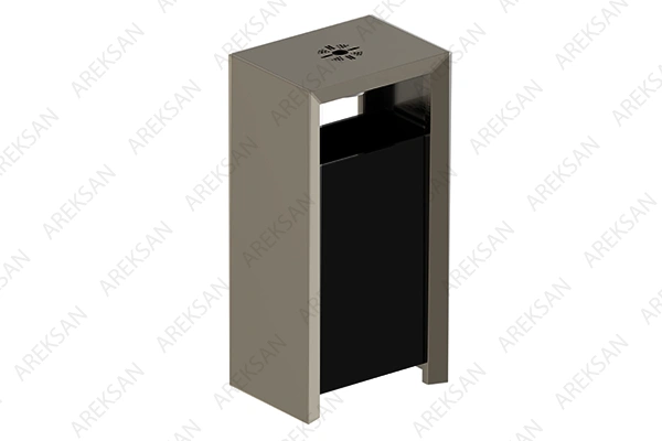 AVM ve otopark alanlarında kullanım için küllüksüz boyalı dış mekan çöp kovası