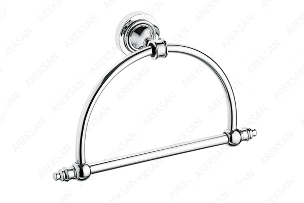 Halka havluluk – otel tipi duvara monte krom banyo modeli
