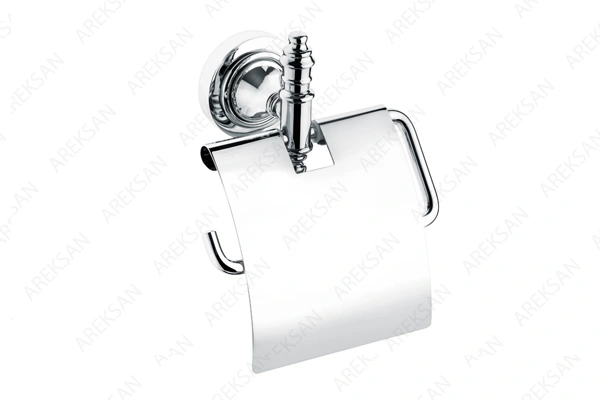 Kapaklı WC kağıt verici – otel tipi duvara monte krom tuvalet kağıtlığı
