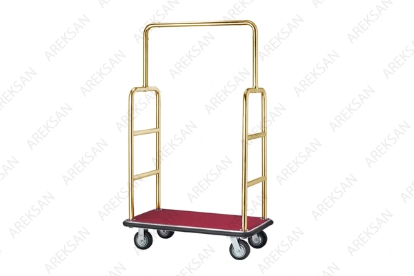 paslanmaz çelik otel bellboy arabası valiz taşıma