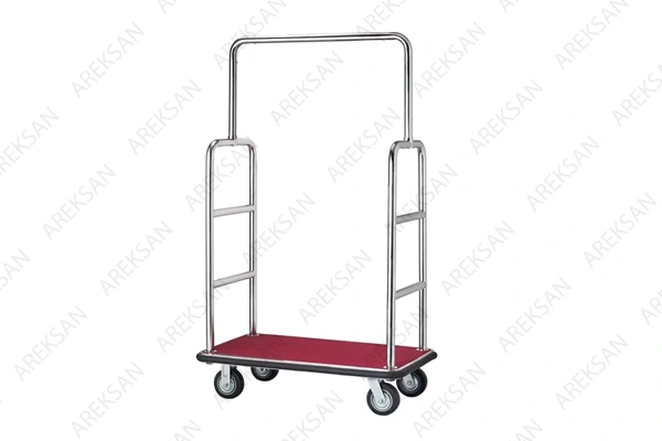 paslanmaz çelik otel bellboy arabası valiz taşıma
