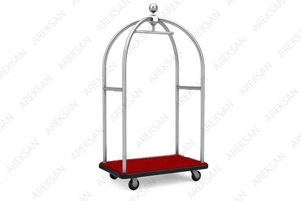 paslanmaz çelik otel bellboy arabası valiz taşıma