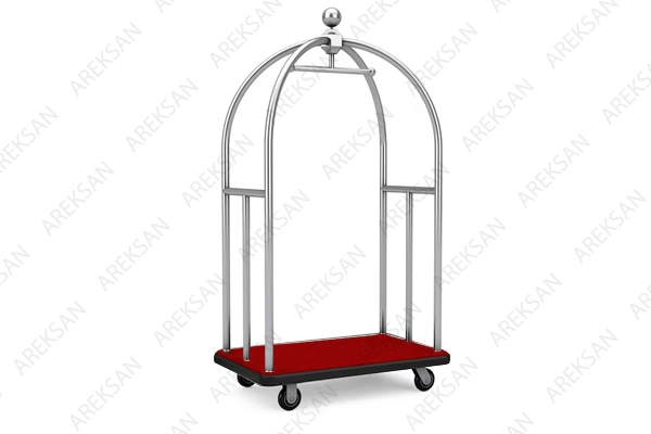 paslanmaz çelik otel bellboy arabası valiz taşıma