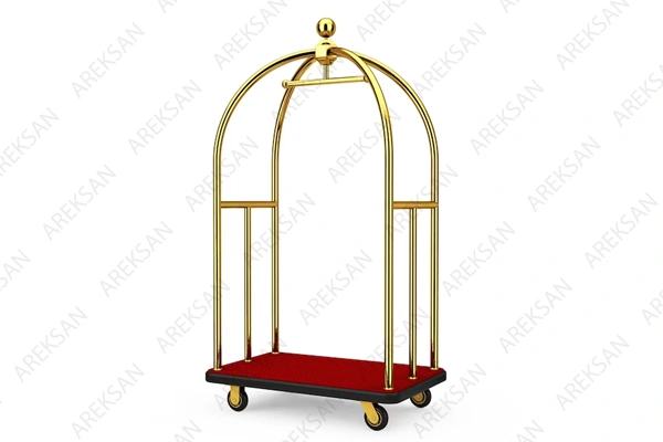 paslanmaz çelik otel bellboy arabası valiz taşıma